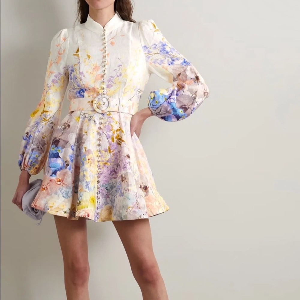 ZIMMERMANN Rhythmic floral-print dress size 1